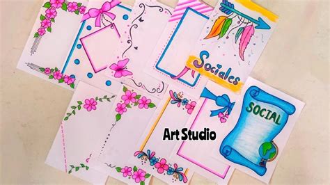 Front Page Design, Page Borders Design, Border Design, File Decoration Ideas, School Skill ...