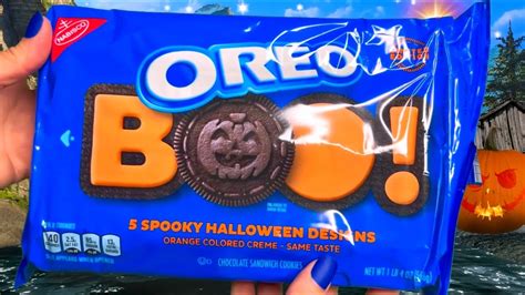 NEW Limited Edition Halloween BOO Oreo Cookies with 5 Spooky Designs ...