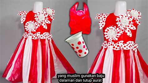 cara membuat baju kostum karnaval dari gelas plastik - YouTube