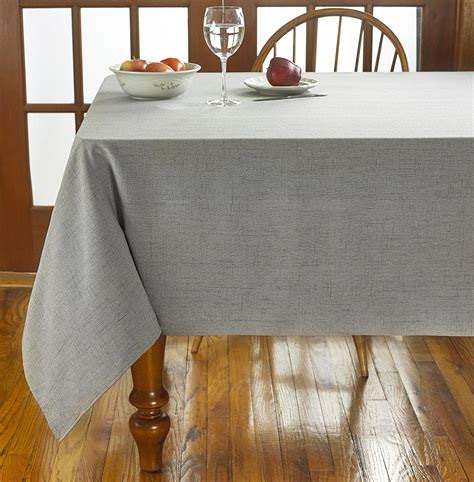 Classic Brussels Solid Tablecloth, 60" X 84 Oblong - Gray, LIVE IN STYLE! - The classic Brussels ...