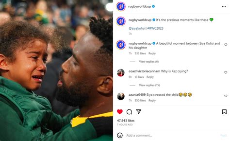 Springboks: Siya Kolisi and his daughter share touching moment