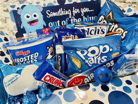 Out of the Blue Box Blue Care Package Blue Snack Box for - Etsy