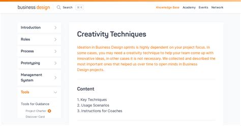 Creativity Techniques | Business Design Knowledge Base