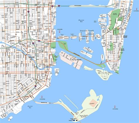 Miami, Downtown - Aaccessmaps - Miami Florida Cruise Port Map | Printable Maps