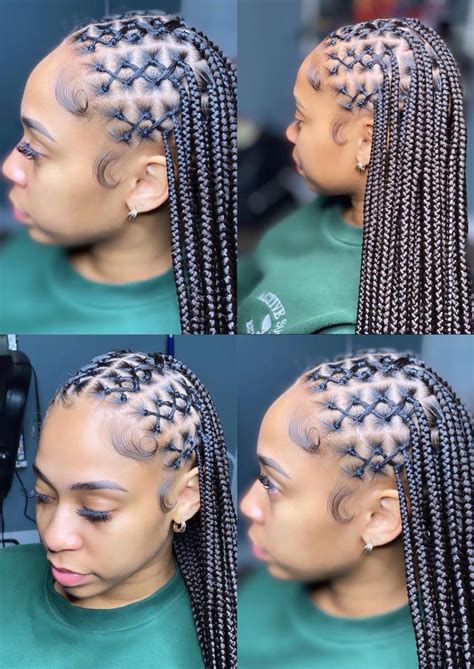 Criss cross knotless braids in 2022 | Quick braided hairstyles, Protective hairstyles braids ...