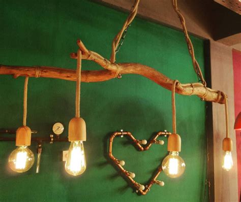 Natural vintage lamp... #woodart #woodenlamp #woodenchandelier #wooden #natural #edisonlamba # ...