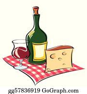 Wine And Cheese Clip Art - Royalty Free - GoGraph