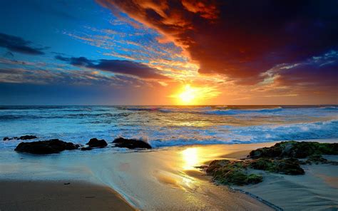 Ocean Beach Sunset Wallpapers - Top Free Ocean Beach Sunset Backgrounds ...