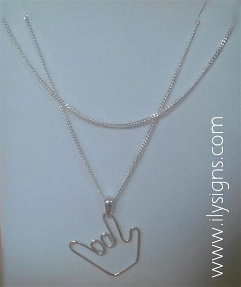 Sterling Silver I Love You Necklace by ILYSIGNS on Etsy