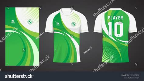 Green Sports Jersey Template Soccer Uniform Stock Vector (Royalty Free ...