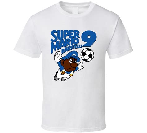 Super Mario Balotelli Italy Italian Azzuri Soccer NES Parody T Shirt