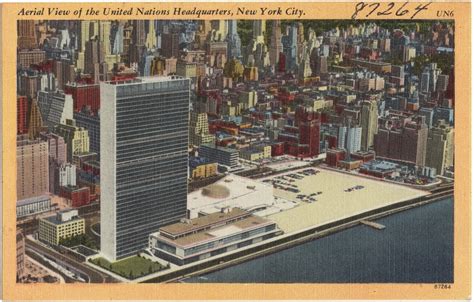 Aerial view of the United Nations headquarters, New York City - Digital Commonwealth