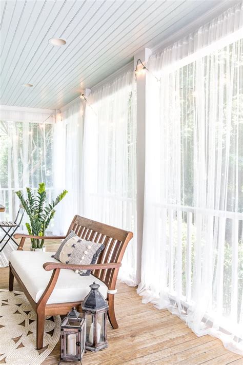 DIY Outdoor Curtains and Screened Porch for Under $100 | Outdoor ...