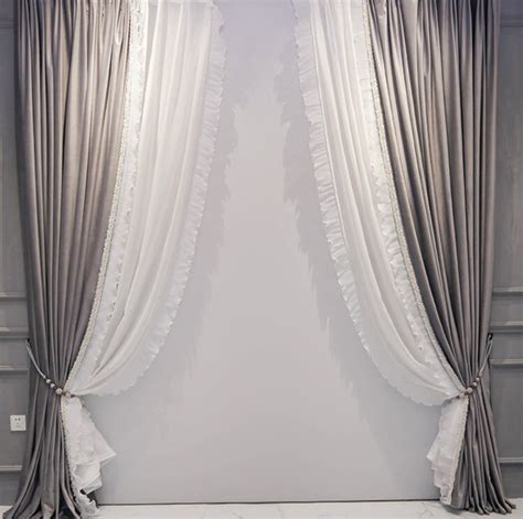 French Living Room Light Luxury Curtains Bedroom Bay Windows - Etsy