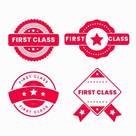 Premium Vector | Flat design first class stamp collection