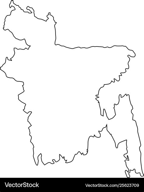 Map Of Bangladesh Outline Silhouette Of Bangladesh Map Vector Images ...