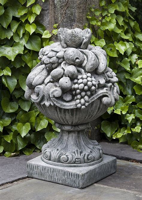 Amazon.com : Campania International S-335-GS Italian Fruit Basket Statue, Grey Stone Finish ...