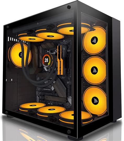 Buy AMANSON PC CASE ATX Mid Tower Case Tempered Glass Gaming Computer Case Without ARGB Fan ...