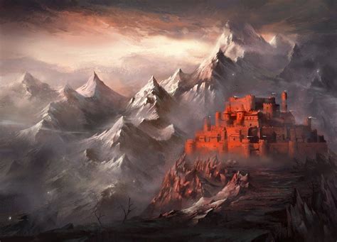 'Red Castle' by Nele Diel : ImaginaryLandscapes | Fantasy castle, Fantasy landscape, Fantasy artwork