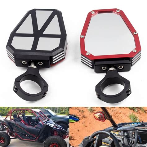 UTV Side Mirror Aluminium Alloy Offroad Rear View Mirrors w/ 1.75" Bar – pazoma