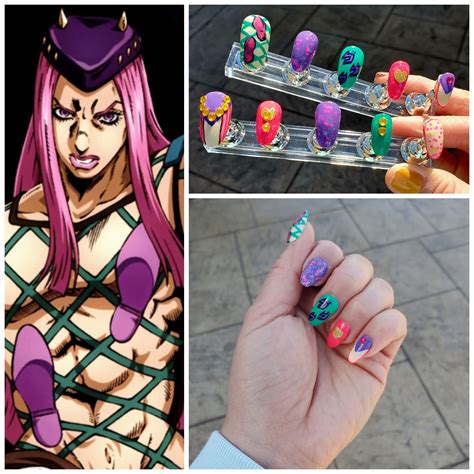 Jojo JJBA Nail art #Jojo #Animenails #Animenailart #Nailart #Jojonails ...