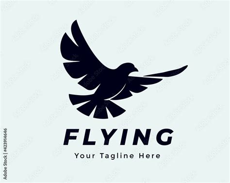 eagle dove bird fly illustration logo icon symbol inspiration Stock Vector | Adobe Stock