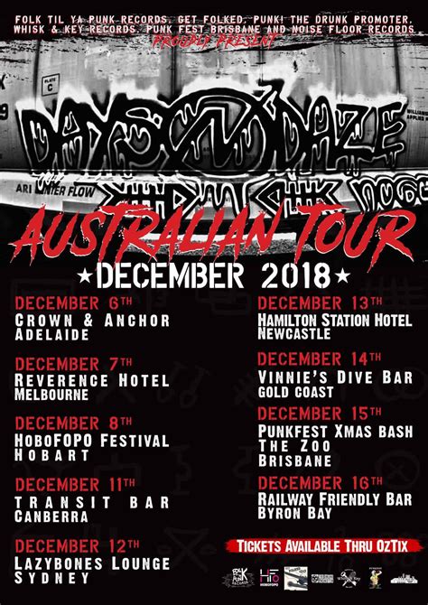 Days 'N Daze Australia Tour 2018 : r/FolkPunk