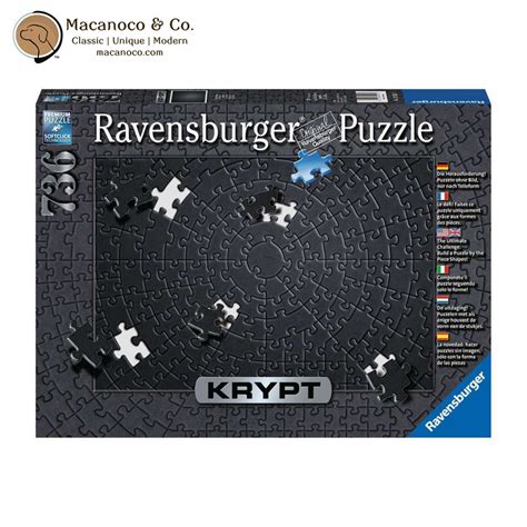 Ravensburger Krypt Black 736-Piece Jigsaw Puzzle | Macanoco and Co.