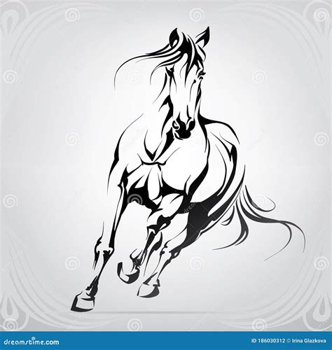 Running Horse Silhouette Tattoo