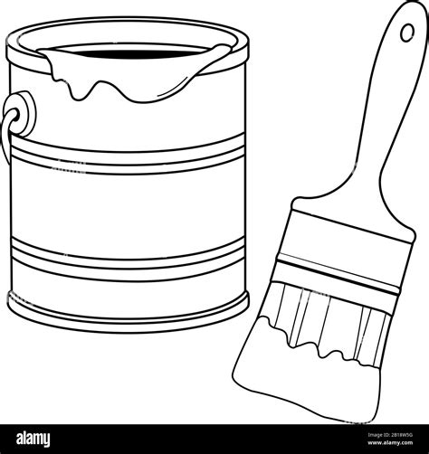 Paint Brush Coloring Pages