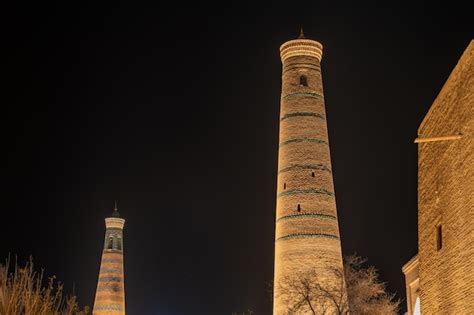 Premium Photo | Beautiful tall tower in a historical place inside fortress in the night time ...