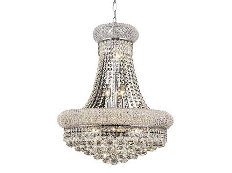 Elegant Lighting Primo 14-Light Chrome Clear Crystal Empire Tiered ...