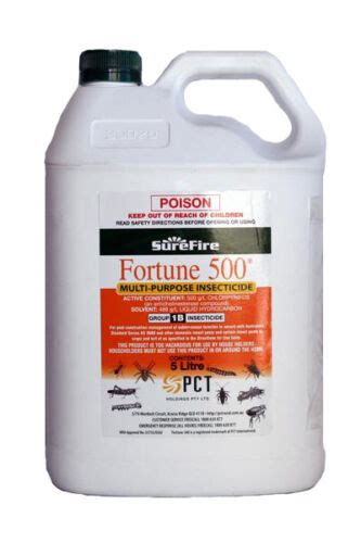 Fortune 500 5lt Insecticide & Termiticide. Chlorpyrifos 500g/l. Lorsban ...