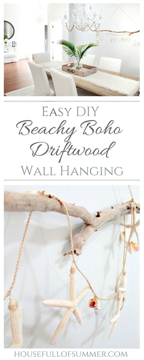 Beachy Boho DIY Driftwood Wall Hanging - Sand and Sisal