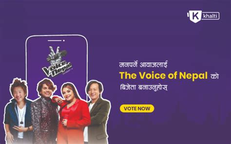 Vote for your Favourite Talent in The Voice of Nepal Season 4 with Khalti