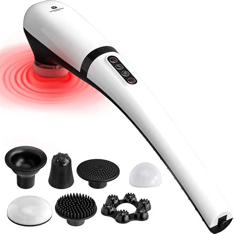 2600 mAh Handheld Deep Tissue Massager with Heat for Muscles, Back ...