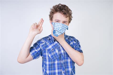 Allergy Boy Child With Runny Nose Holding A Handkerchief. Teenager Is Having Bad Health And ...