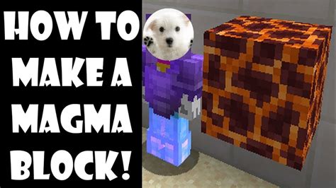 How to make a magma block in minecraft - YouTube