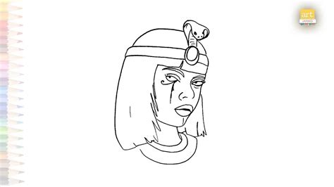 Cleopatra drawings | Outline drawings | How to draw Cleopatra step by ...