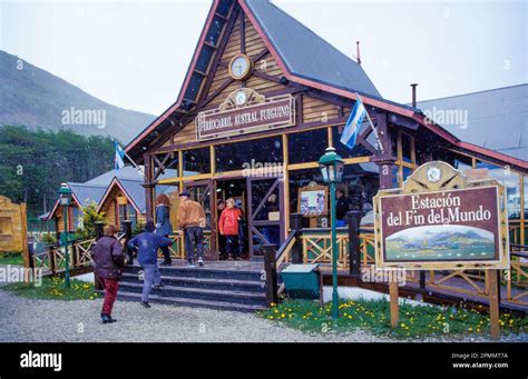 Argentina, Tierra del Fuego. Railway station of the 'Fin del Mundo' train Stock Photo - Alamy