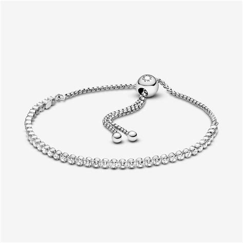 Sparkling Slider Tennis Bracelet | Pandora UK