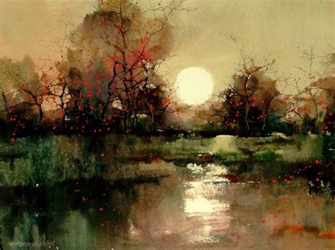 15 Beautiful Watercolor Landscape Paintings by ZL Feng