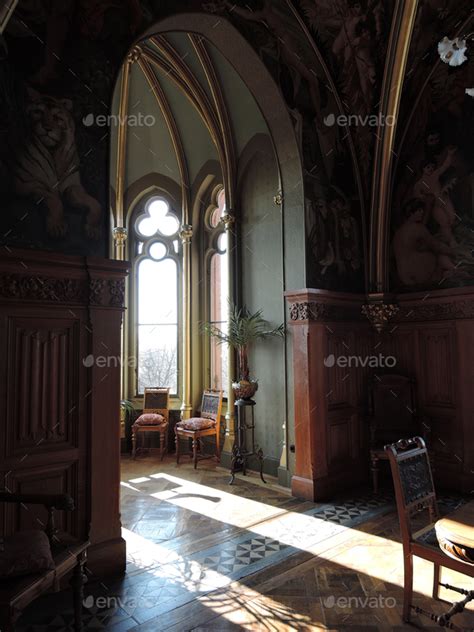 Interior view of the Drachenburg Castle in Cologne, Germany Stock Photo ...