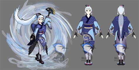 Kamisato Ayaka Skin Concept by BluJ1 on DeviantArt