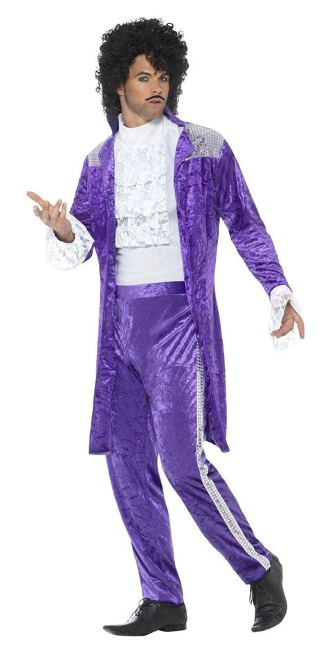 Mens Adult 80s 1980s Purple Musician Singer Prince Pop Star Fancy Dress Costume