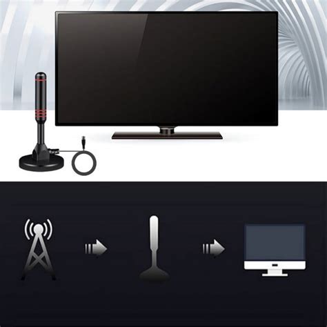 200mile HDTV Indoor Antenna Aerial HD Digital TV Signal Amplified Booster &cable - Walmart.com