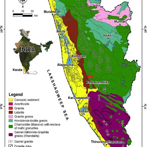 Location of the study area and geology of the hinterlands and adjoining... | Download Scientific ...