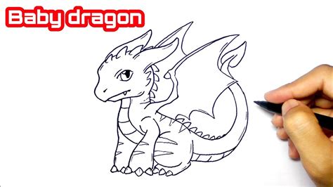 How To Draw A Baby Dragon Step By Step For Kids