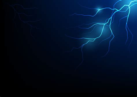 Thunder bolt lightning, realistic thunderstorm electricity flash vector illustration. Electric ...