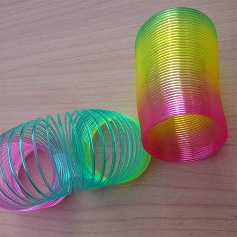 kids Magic Plastic Slinky Rainbow Spring Colorful New Children Funny ...